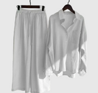 Vivianne Women's Linen Summer Co-Ord Set | Casual Everyday Linen Two-Piece for Women