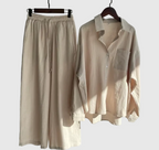 Vivianne Women's Linen Summer Co-Ord Set | Casual Everyday Linen Two-Piece for Women