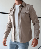 Men's Casual Autumn Knit Jersey Shirt | Stylish Comfortable Long Sleeve Shirt for Men | Smart Casual Everyday Layering Essential