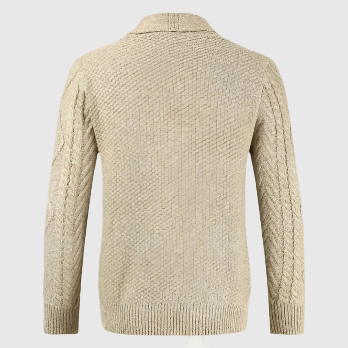 Caspiano Men's Premium Cashmere Blend Button-Up Cardigan | Luxury Soft Knit Cardigan for Men | Smart Casual Everyday Winter Knitwear