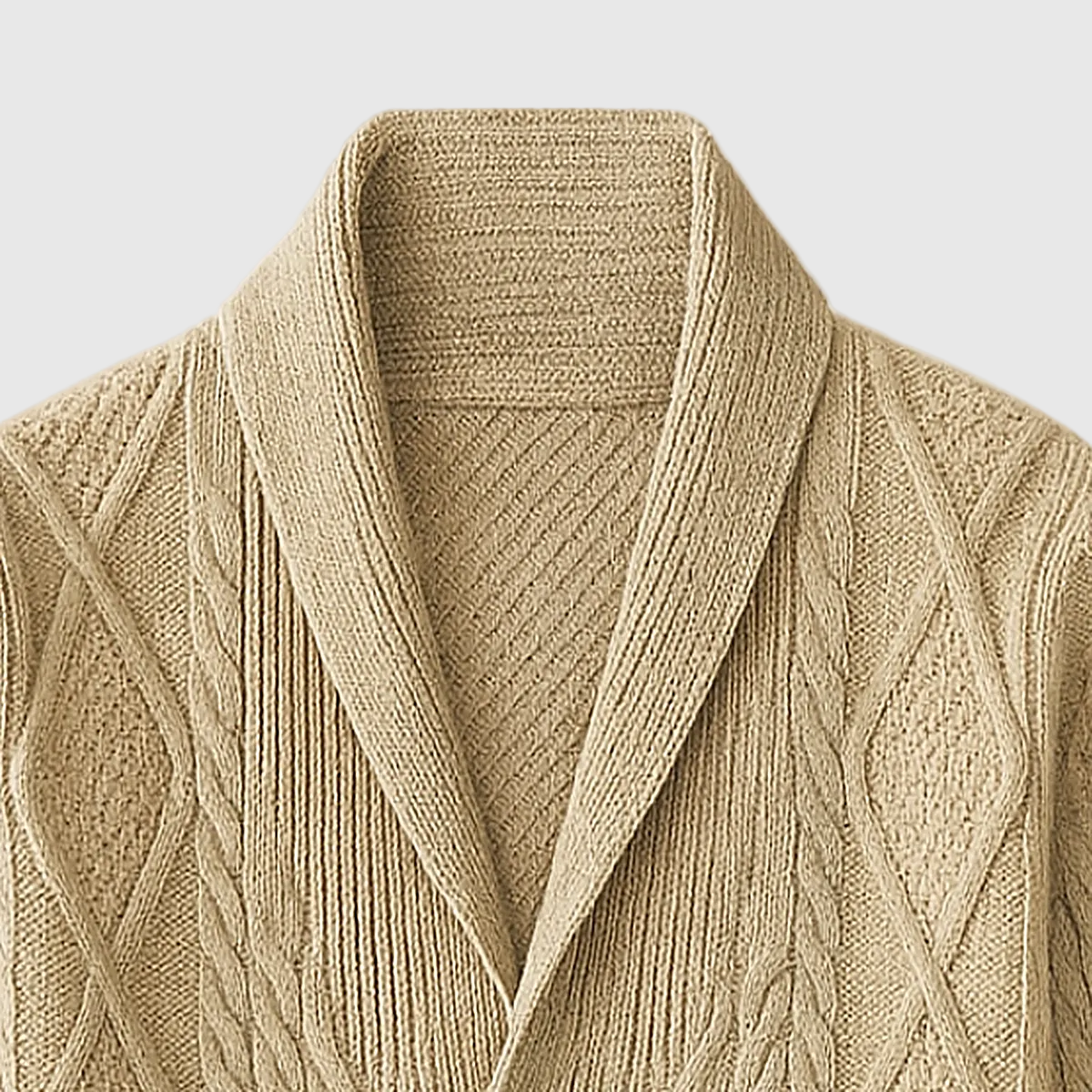 Caspiano Men's Premium Cashmere Blend Button-Up Cardigan | Luxury Soft Knit Cardigan for Men | Smart Casual Everyday Winter Knitwear