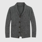 Caspiano Men's Premium Cashmere Blend Button-Up Cardigan | Luxury Soft Knit Cardigan for Men | Smart Casual Everyday Winter Knitwear