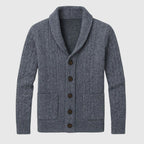 Caspiano Men's Premium Cashmere Blend Button-Up Cardigan | Luxury Soft Knit Cardigan for Men | Smart Casual Everyday Winter Knitwear