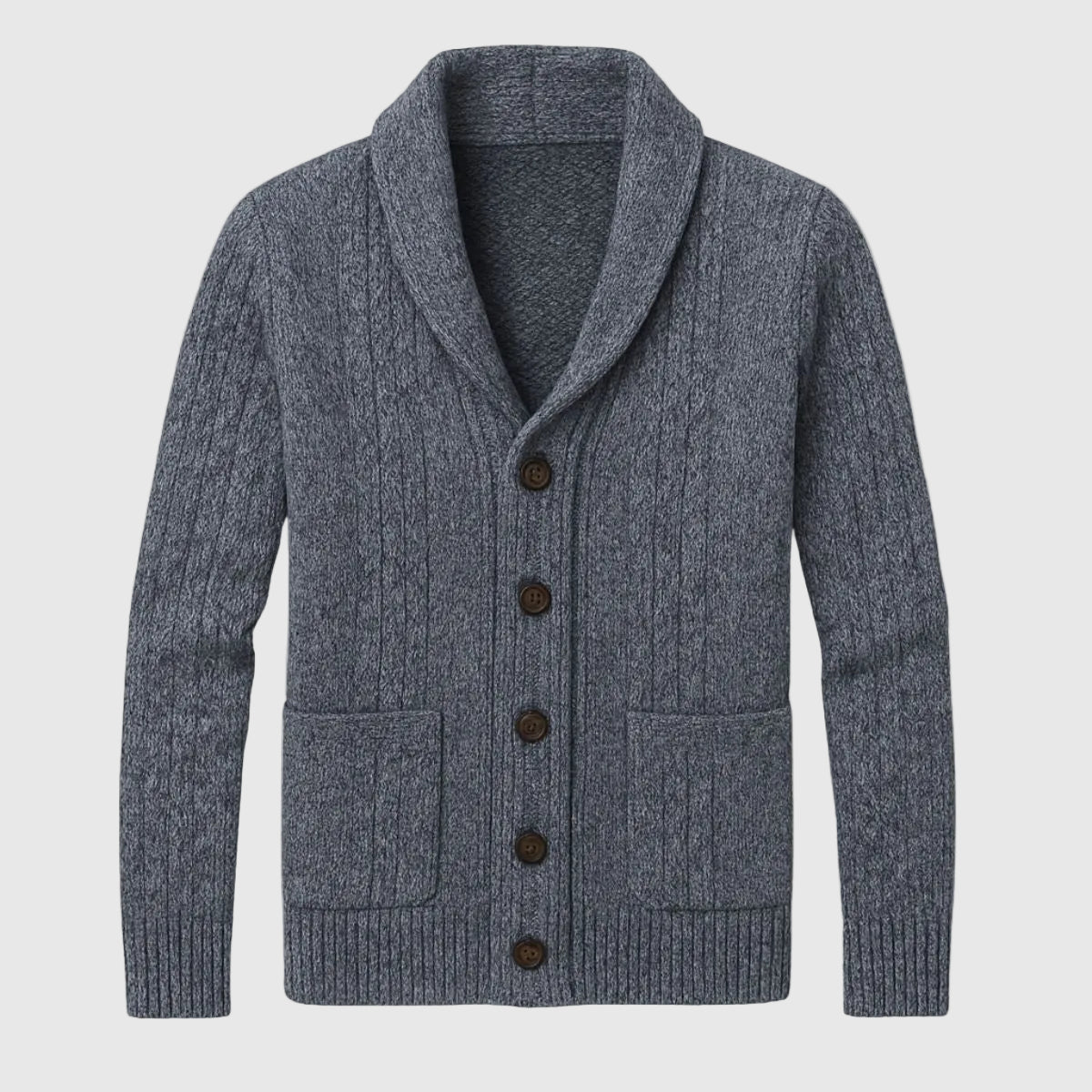Caspiano Men's Premium Cashmere Blend Button-Up Cardigan | Luxury Soft Knit Cardigan for Men | Smart Casual Everyday Winter Knitwear