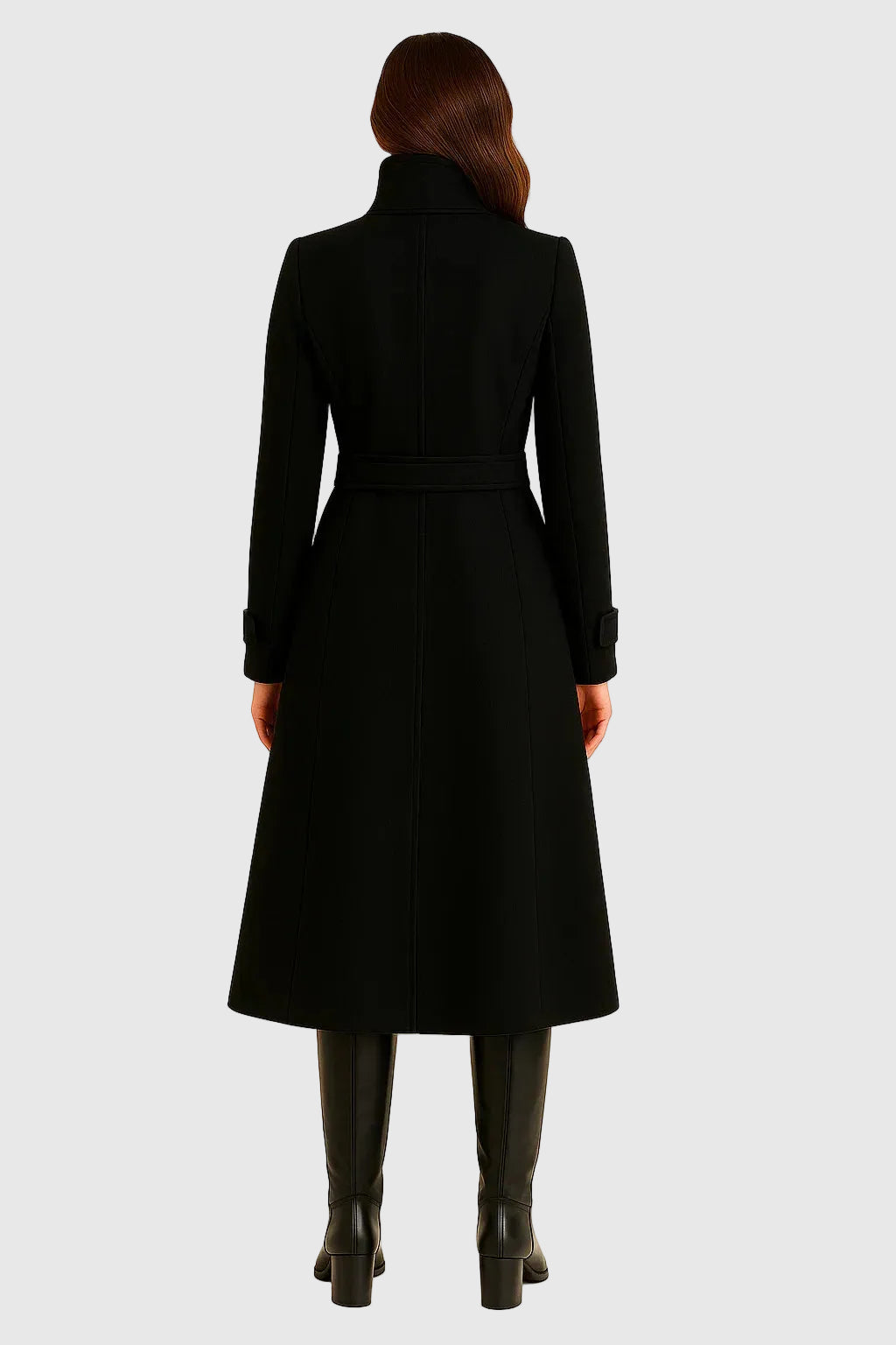 Charie Women's High-Neck Winter Coat | Elegant Funnel Neck Coat for Women | Warm Tailored Smart Casual Outerwear