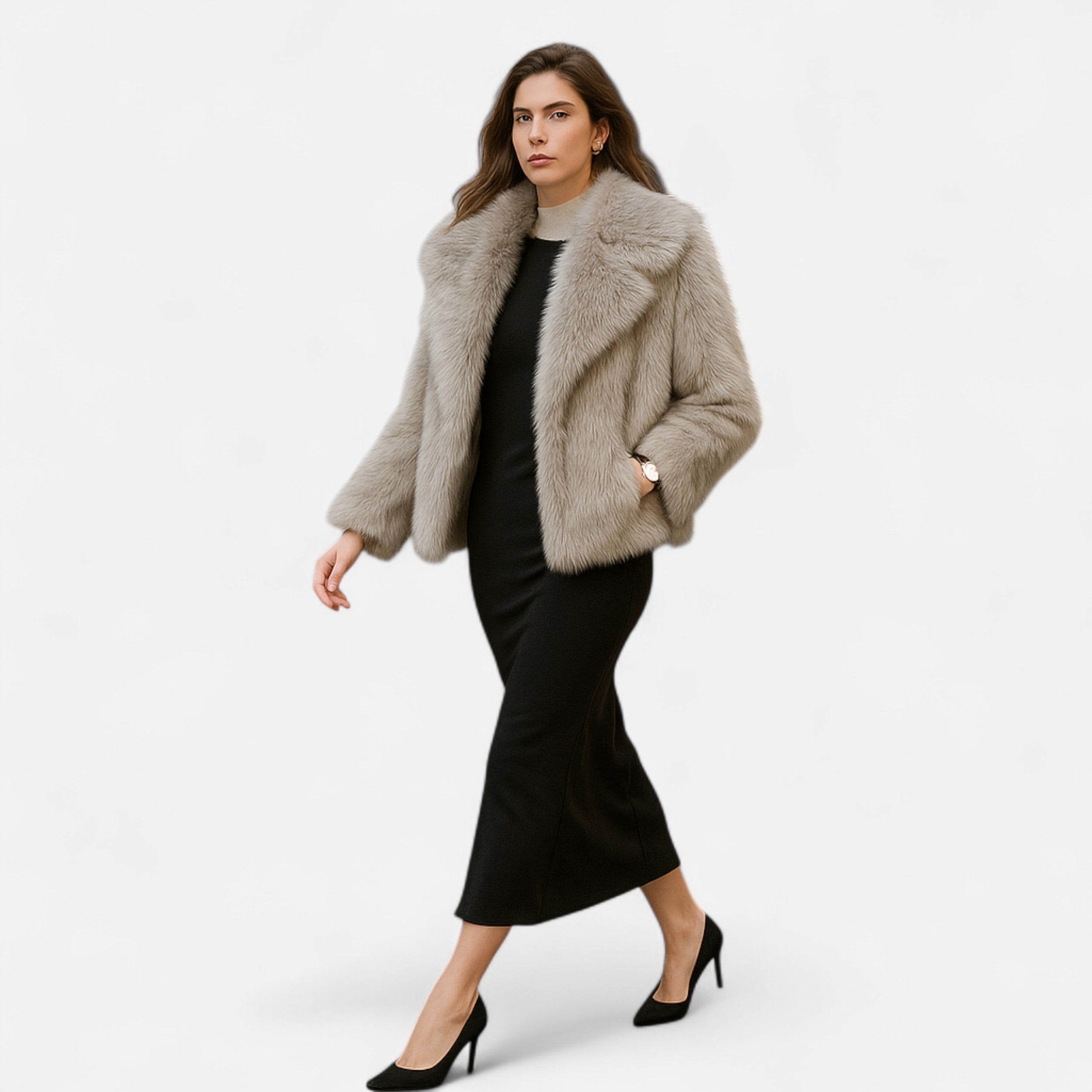 Women’s Plush Faux Fur Winter Coat