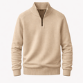 Aldric Men's Cashmere Cotton Half-Zip Jumper | Luxury Soft Zip Neck Knitwear for Men