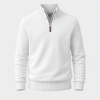 Aldric Men's Cashmere Cotton Half-Zip Jumper | Luxury Soft Zip Neck Knitwear for Men
