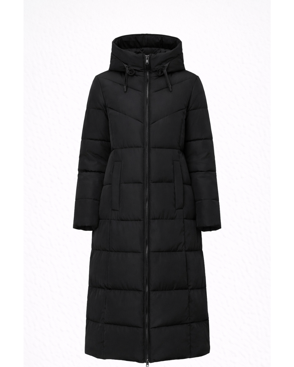 Women's Long Hooded Puffer Coat | Longline Padded Winter Coat for Women | Warm Insulated Hooded Puffer Jacket