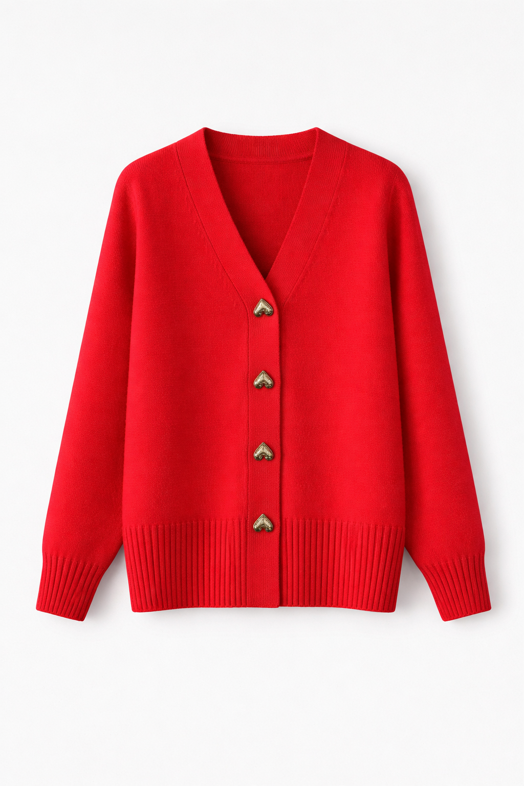 Rosalinde Women's Cashmere Blend Oversized Button Cardigan | Solid Colour Slouchy Knit Cardigan for Women