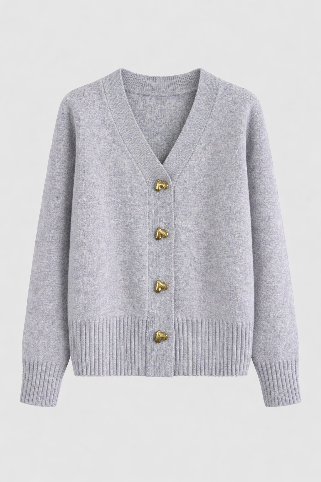 Rosalinde Women's Cashmere Blend Oversized Button Cardigan | Solid Colour Slouchy Knit Cardigan for Women