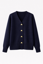 Rosalinde Women's Cashmere Blend Oversized Button Cardigan | Solid Colour Slouchy Knit Cardigan for Women