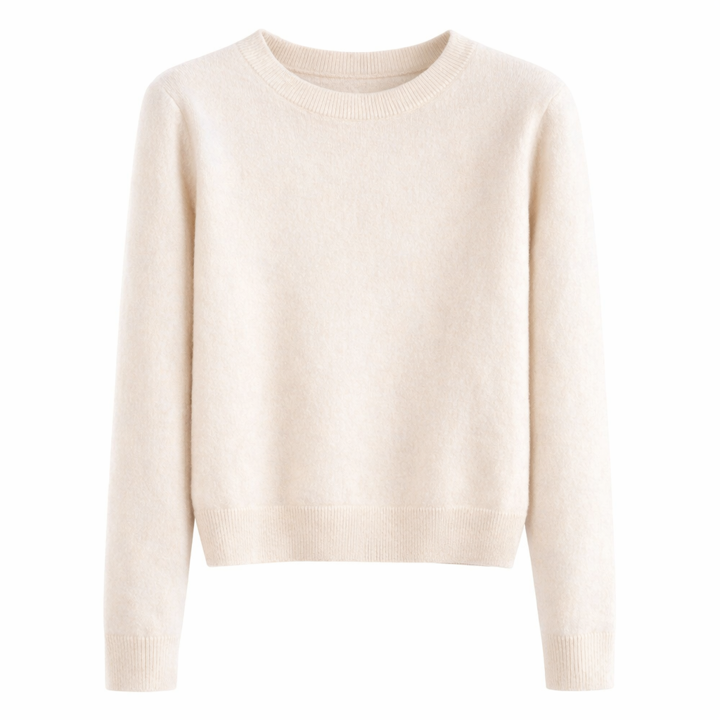 Sina Women's Cashmere Sweater Classic Round Neck & Timeless Elegance
