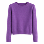 Sina Women's Cashmere Sweater Classic Round Neck & Timeless Elegance