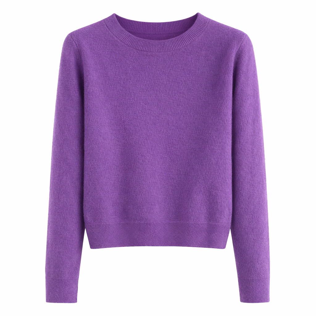 Sina Women's Cashmere Sweater Classic Round Neck & Timeless Elegance