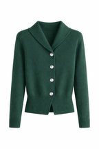 Women’s Knit Cardigan with Lapel Collar