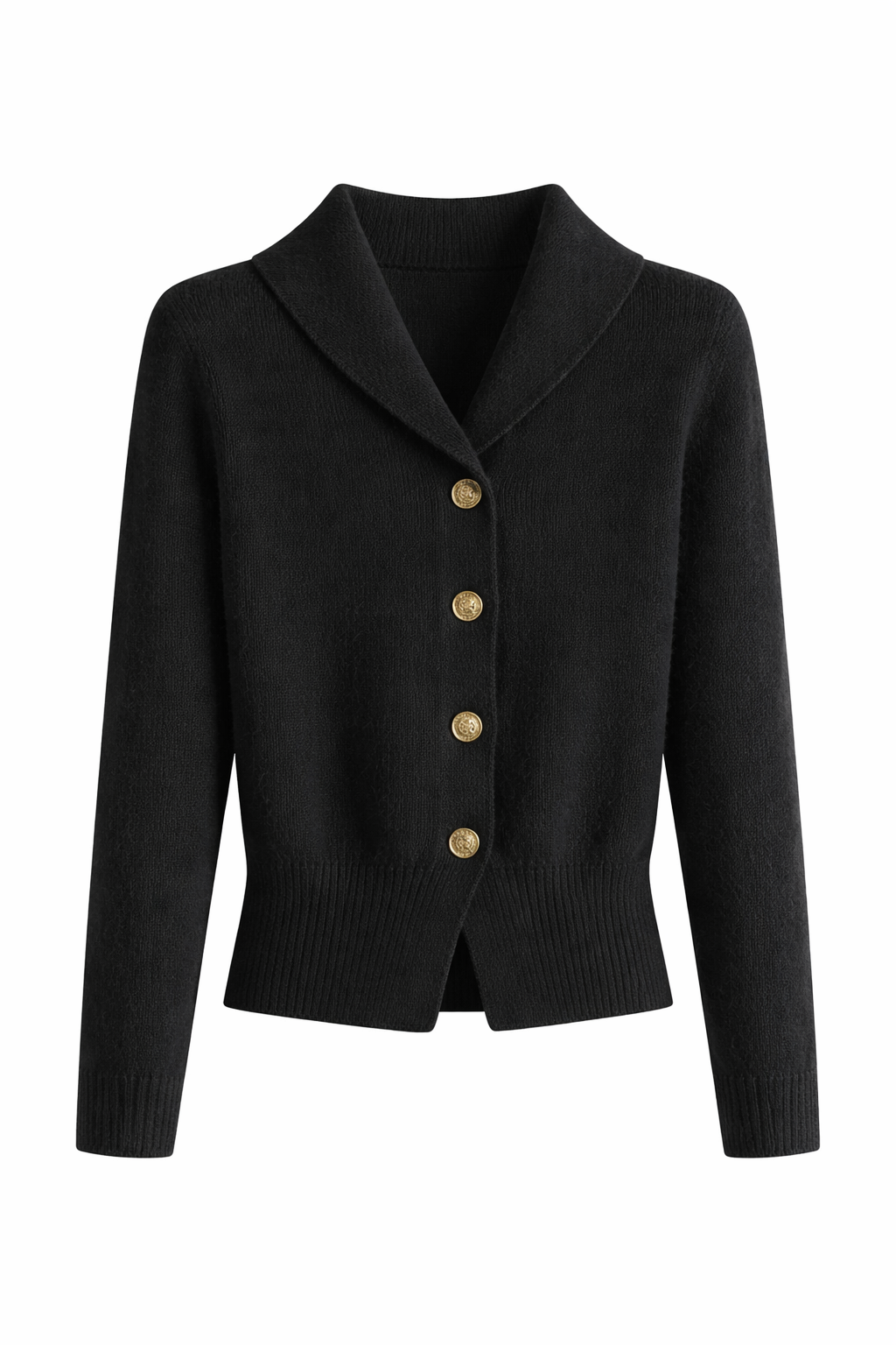 Women’s Knit Cardigan with Lapel Collar