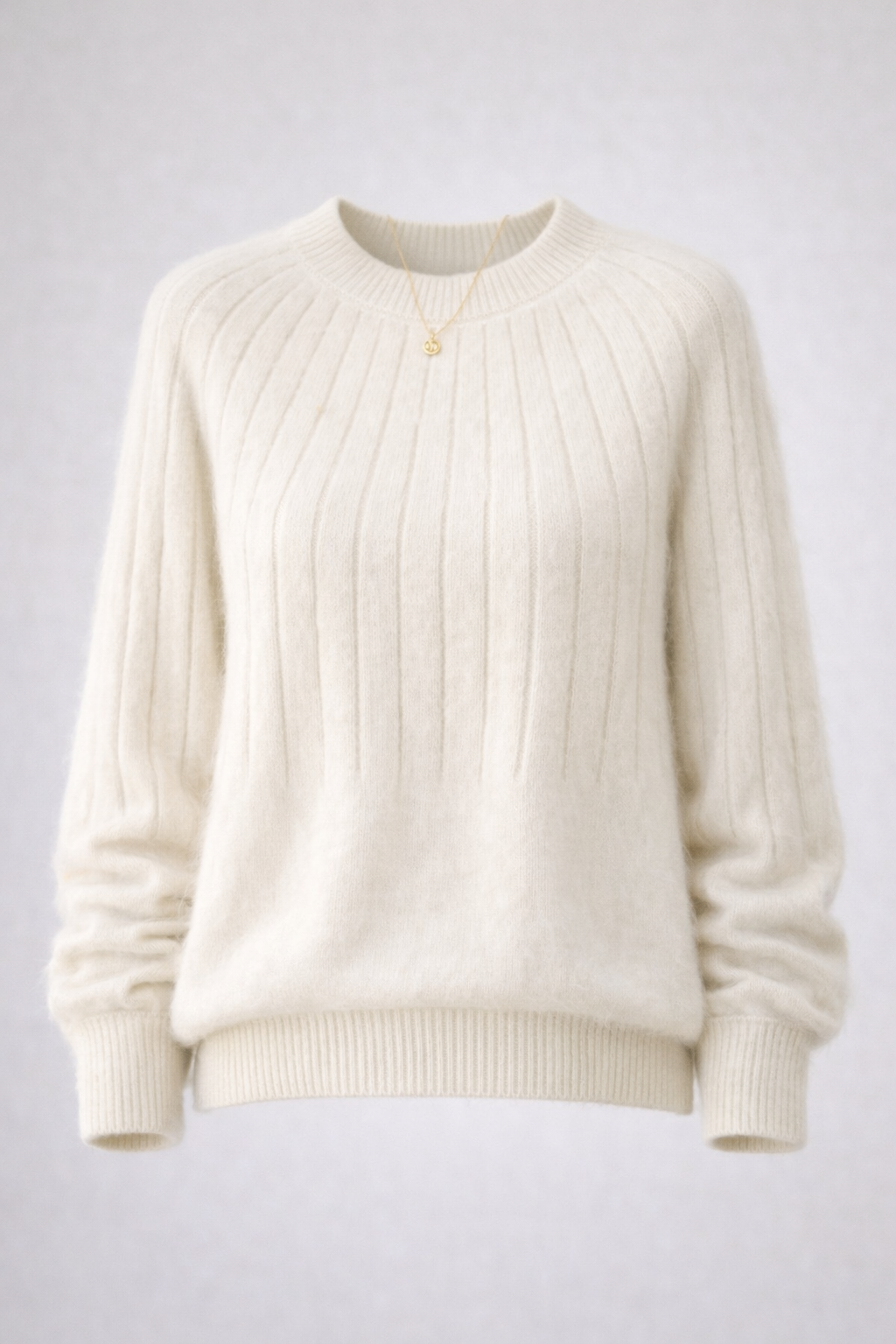 Linda Women's Soft Cashmere Blend Crew Neck Jumper | Luxury Knitted Pullover for Women | Classic Everyday Winter Knitwear