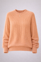 Linda Women's Soft Cashmere Blend Crew Neck Jumper | Luxury Knitted Pullover for Women | Classic Everyday Winter Knitwear