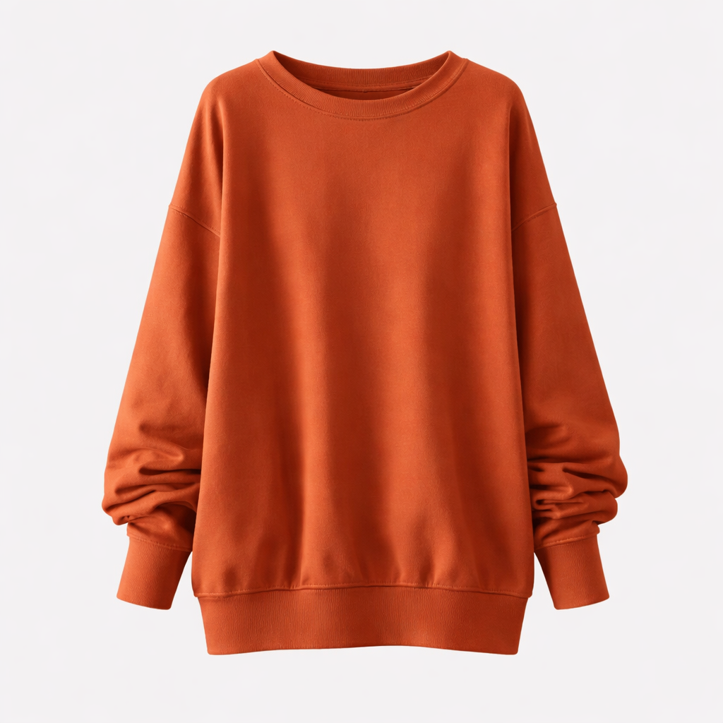 Sable Women's Oversized Black Cotton Knit Sweater | Casual Long Sleeve Crew Neck Pullover for Women