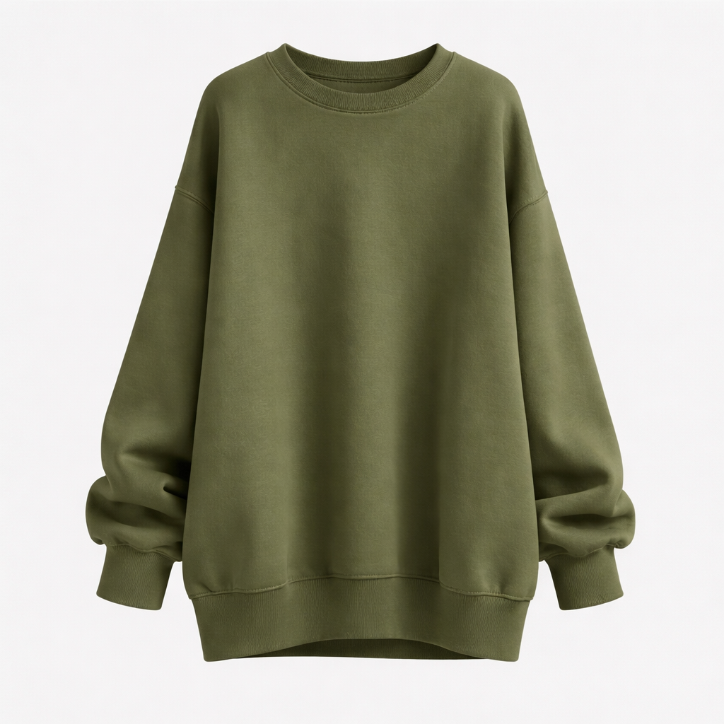 Sable Women's Oversized Black Cotton Knit Sweater | Casual Long Sleeve Crew Neck Pullover for Women