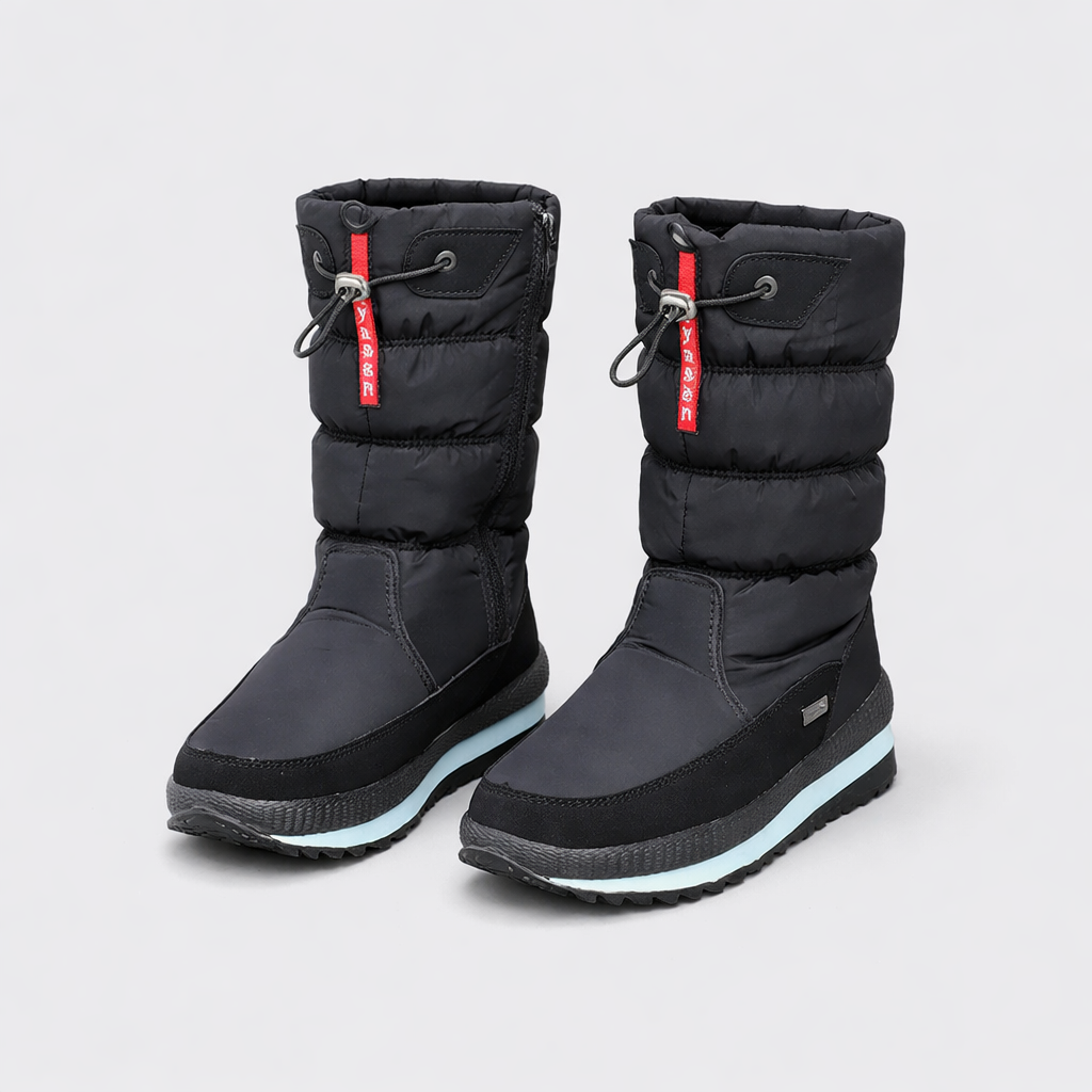 Nordic Women's Waterproof Snow Boots | Warm Insulated Mid-Height Winter Boots for Women | Cosy All-Weather Cold Weather Footwear
