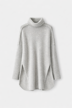 Winifred Women's Oversized Chunky Knit Turtleneck Sweater | Warm Wool Blend Slouchy Roll Neck Jumper for Women