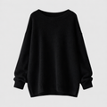 Ottoline Women's Oversized Mid-Length Crew Neck Sweater | Warm Cotton Knit Slouchy Jumper for Women