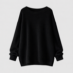 Ottoline Women's Oversized Mid-Length Crew Neck Sweater | Warm Cotton Knit Slouchy Jumper for Women