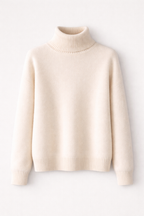 Emmie Turtleneck Sweater in Cashmere for Women – Premium Soft Knit Offering Warmth and Light Comfort
