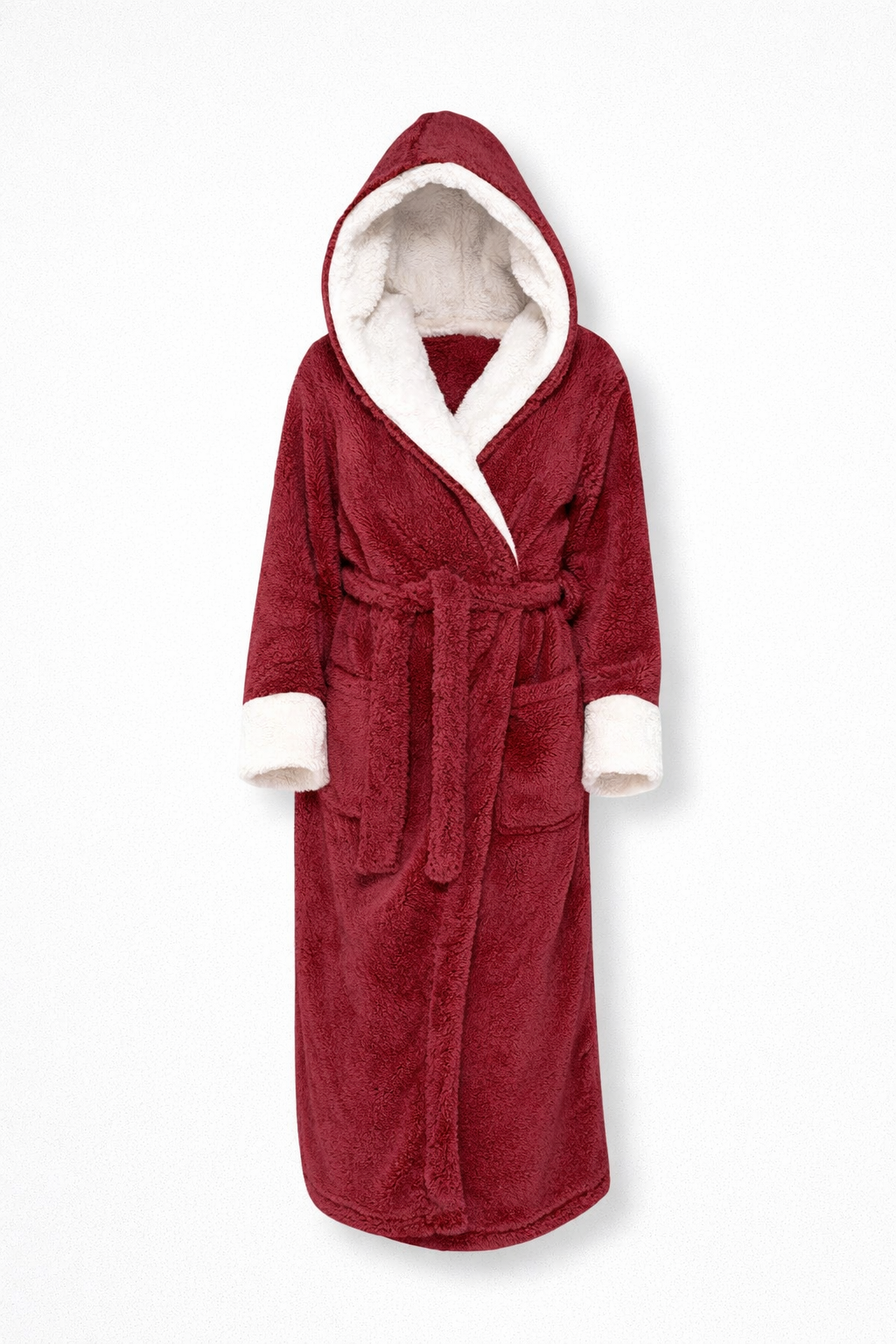 Celeste Women's Cosy Fleece Robe with Hood & Belt | Soft Hooded Maxi Dressing Gown for Women