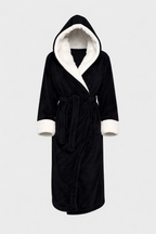 Celeste Women's Cosy Fleece Robe with Hood & Belt | Soft Hooded Maxi Dressing Gown for Women