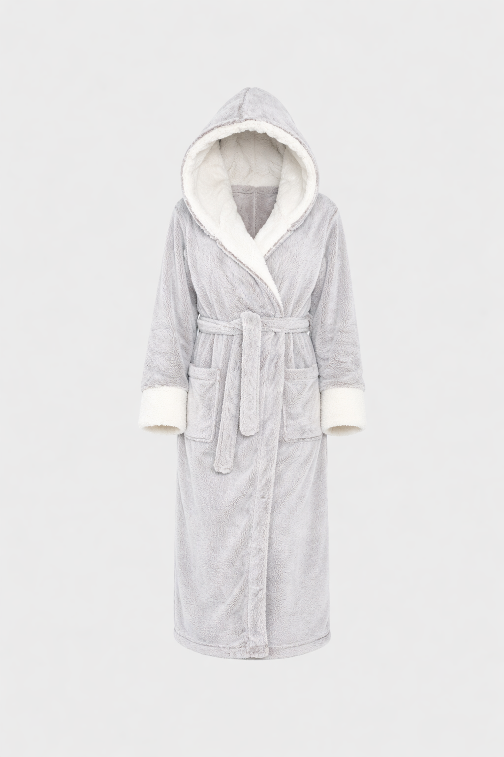 Celeste Women's Cosy Fleece Robe with Hood & Belt | Soft Hooded Maxi Dressing Gown for Women