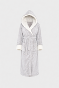 Celeste Women's Cosy Fleece Robe with Hood & Belt | Soft Hooded Maxi Dressing Gown for Women