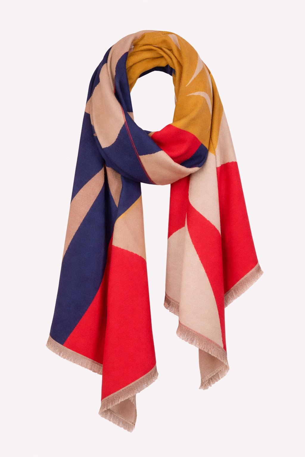 Douceur Women's Reversible Cashmere Blend Patterned Scarf | Luxury Soft Warm Wrap Scarf for Women | Elegant Two-Sided Shawl & Gift Idea