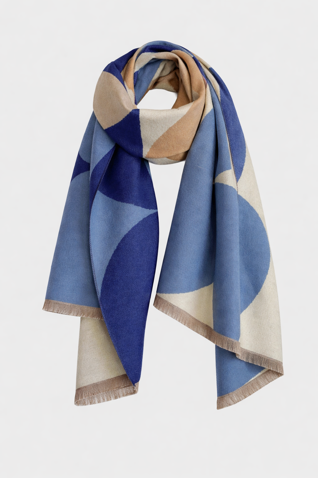Douceur Women's Reversible Cashmere Blend Patterned Scarf | Luxury Soft Warm Wrap Scarf for Women | Elegant Two-Sided Shawl & Gift Idea