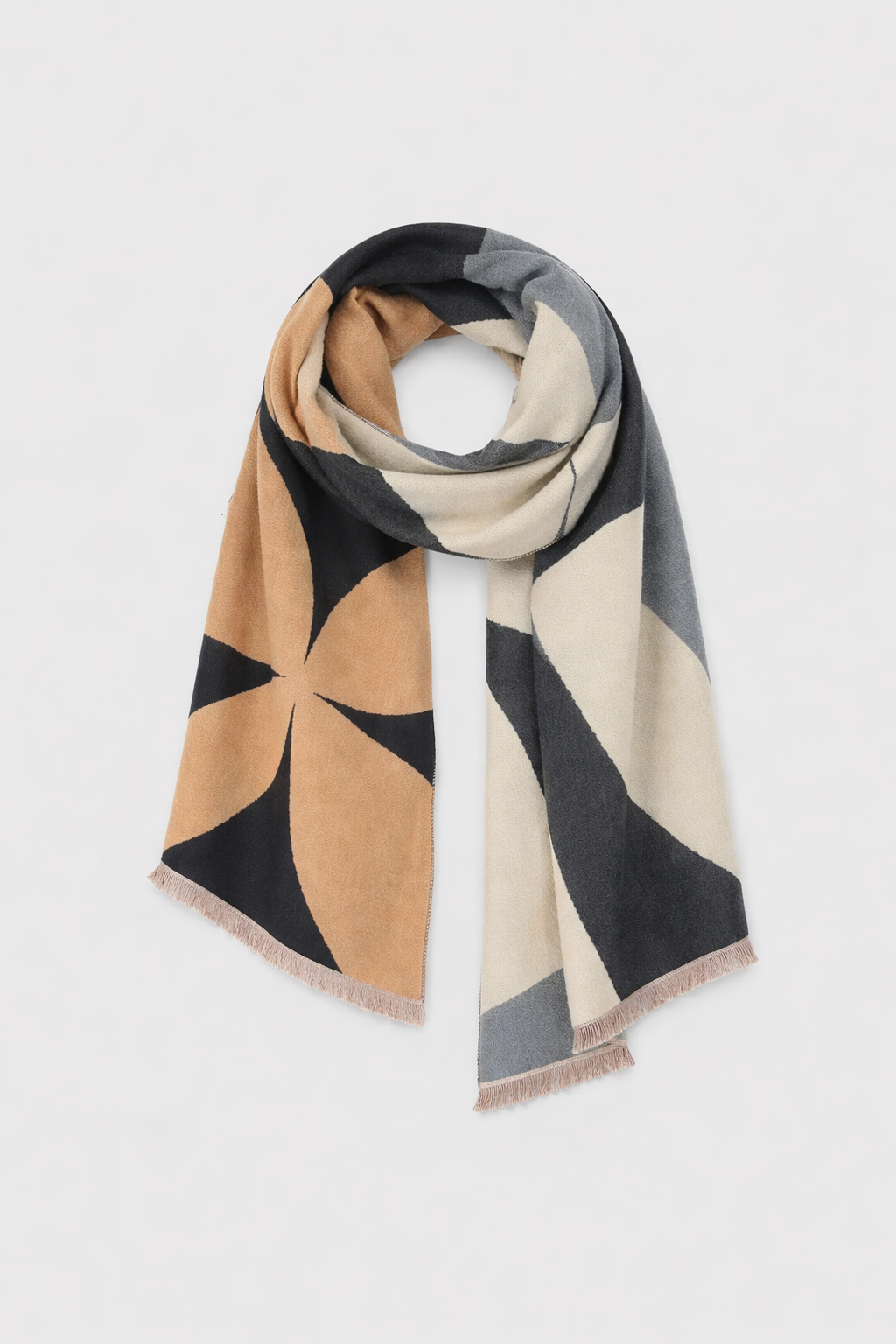 Douceur Women's Reversible Cashmere Blend Patterned Scarf | Luxury Soft Warm Wrap Scarf for Women | Elegant Two-Sided Shawl & Gift Idea