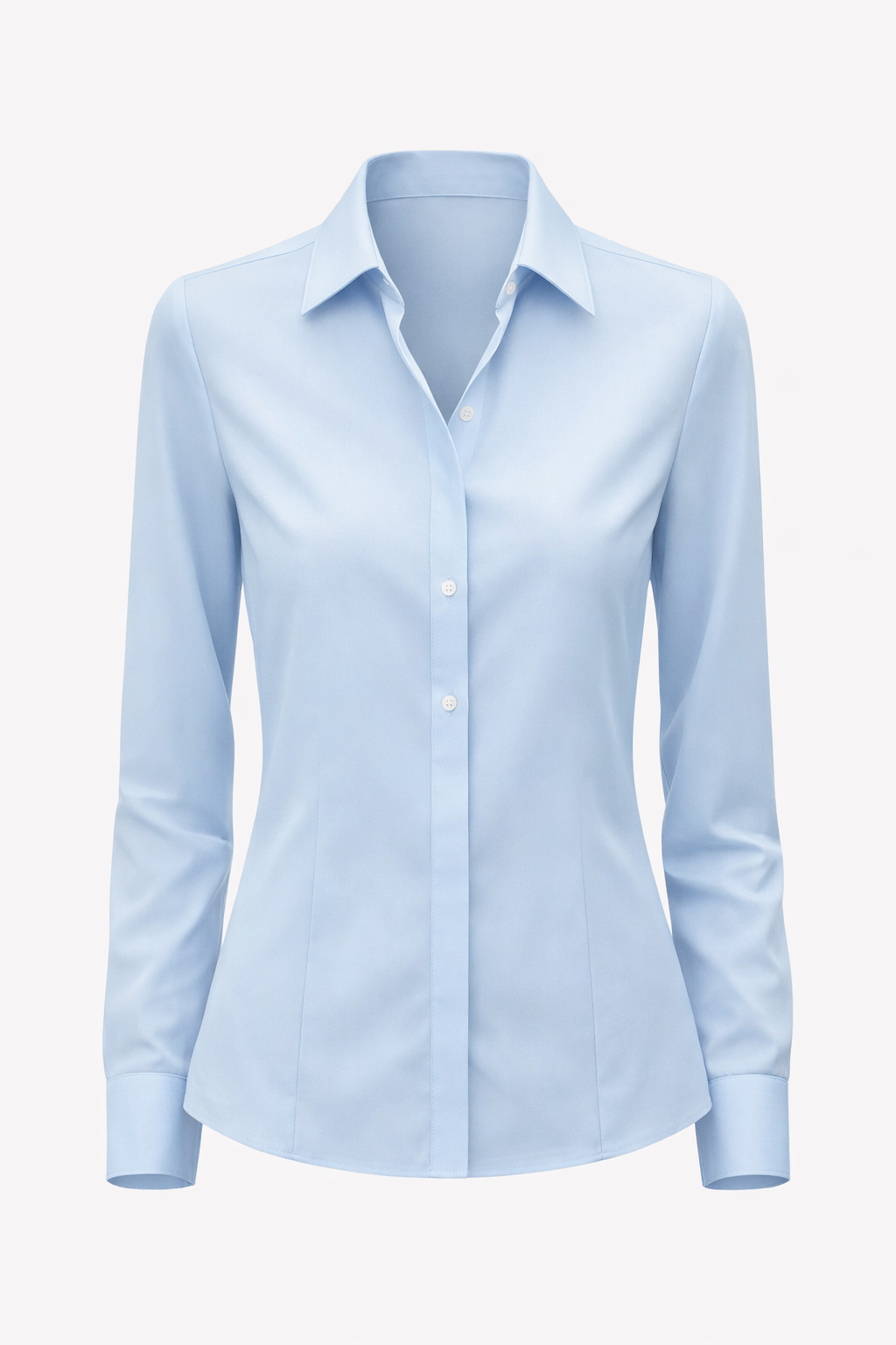 Séraphine Women's Elegant Satin Silk-Look Blouse | Timeless Classic Collar Button-Down Blouse for Women