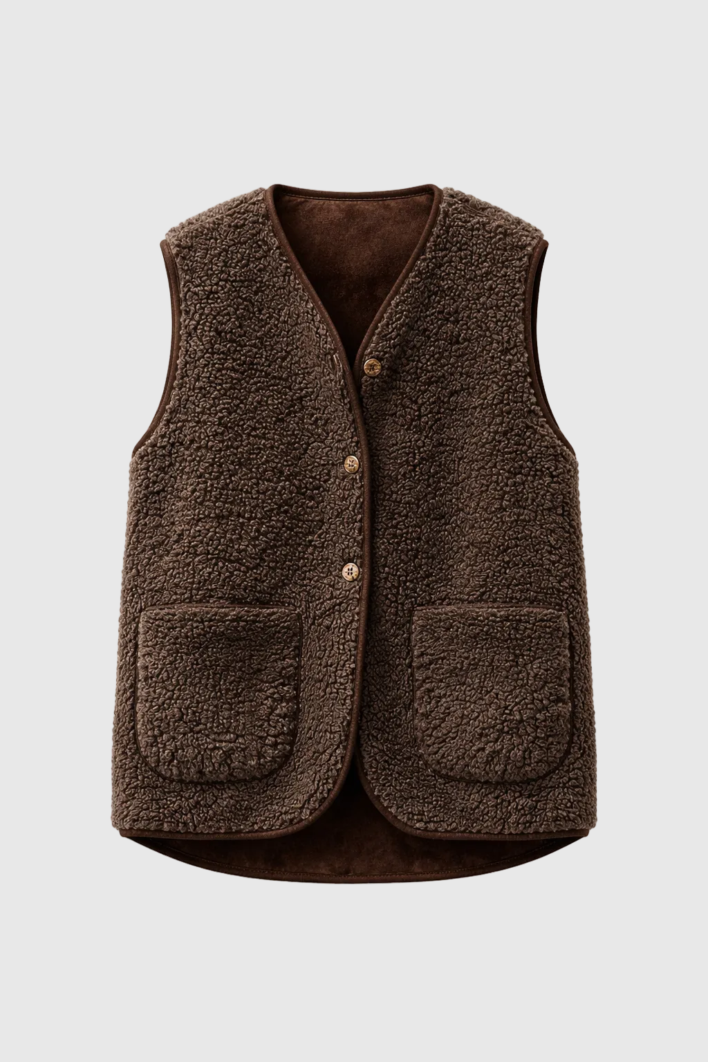 Estelle Women's Wool Blend Button-Up Bodywarmer Gilet | Timeless Elegant Sleeveless Waistcoat for Women | Smart Casual
