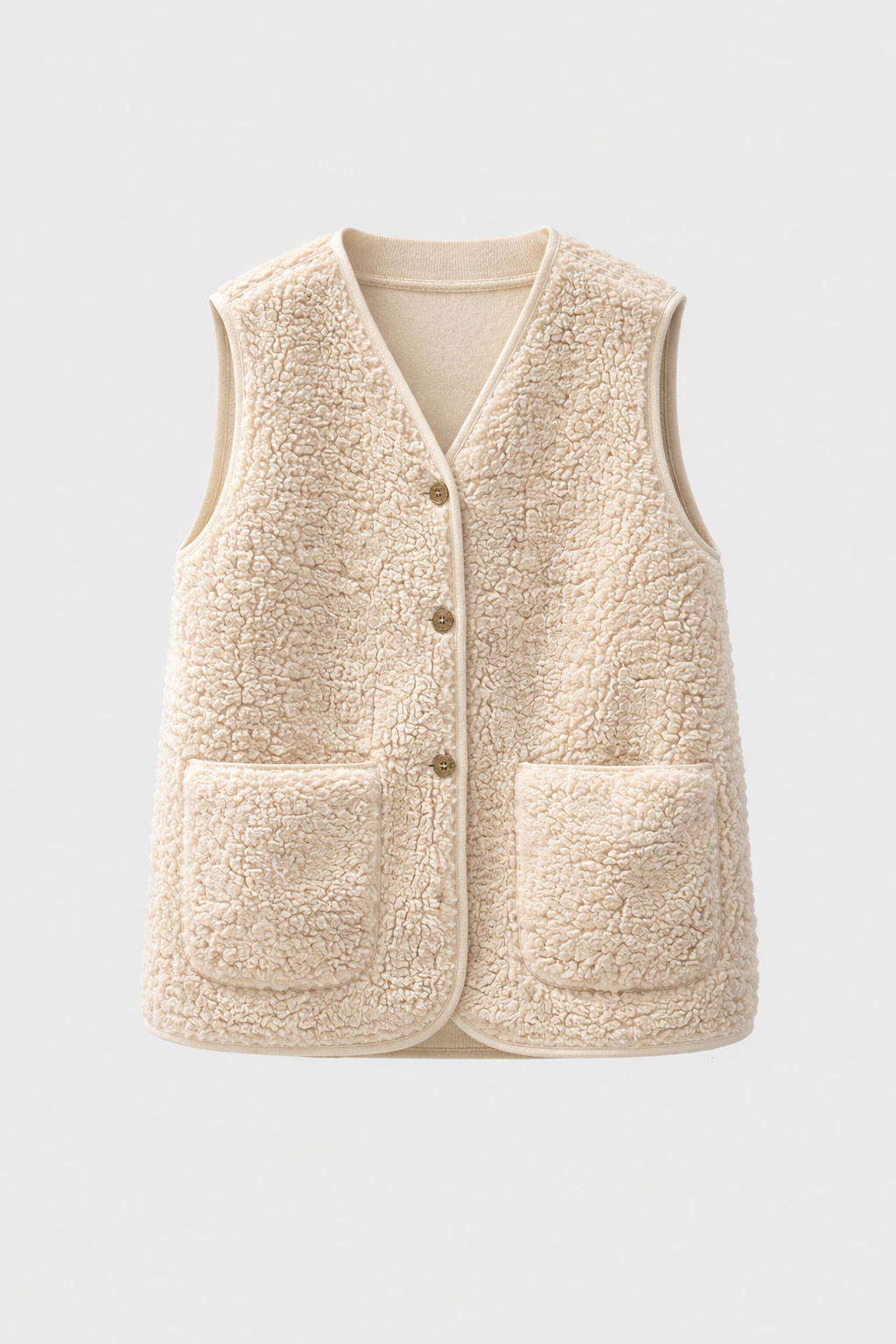 Estelle Women's Wool Blend Button-Up Bodywarmer Gilet | Timeless Elegant Sleeveless Waistcoat for Women | Smart Casual