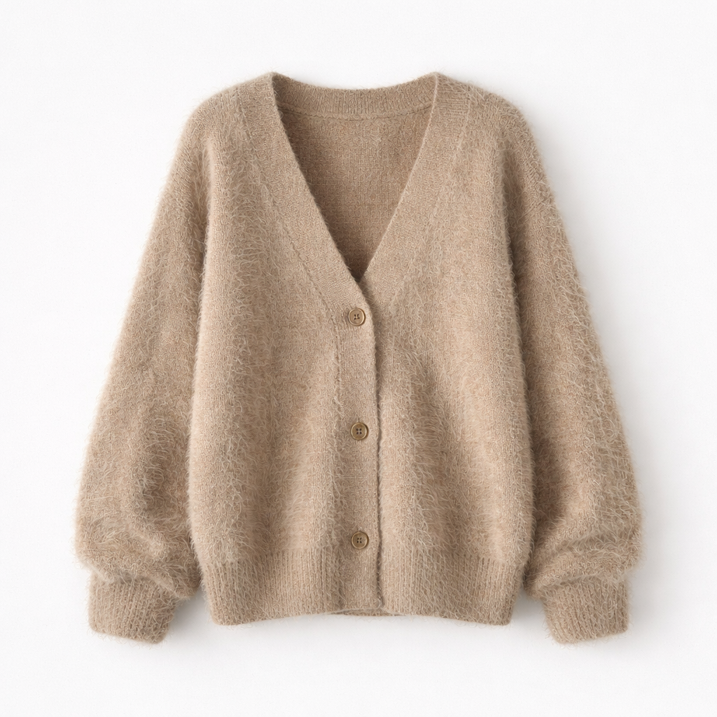 Ella Cashmere Sweater Woman – Loose Elegant & Soft Comfortable Timeless Cardigan