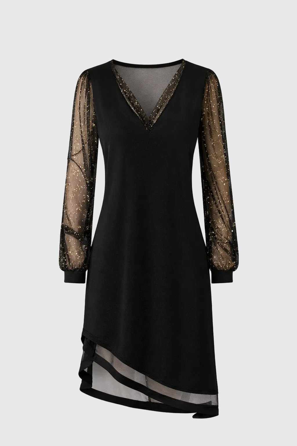 Lia Evening Dress Woman – Long Glamorous Dress with Glittery Fabric & Elegant Cut