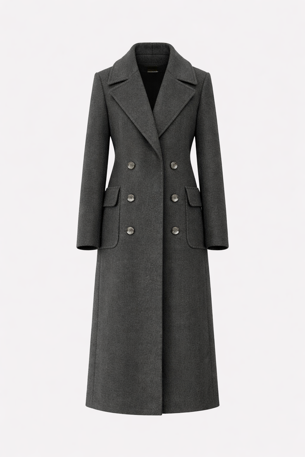 Magnolia Women's Oversized Double-Breasted Wool Blend Coat | Full Length Maxi Wool Coat for Women