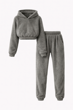 Snuggles Women's Cosy Fleece Hoodie & Jogger Lounge Set | Soft Fleece 2-Piece Hoodie Set for Women | Warm Everyday Loungewear