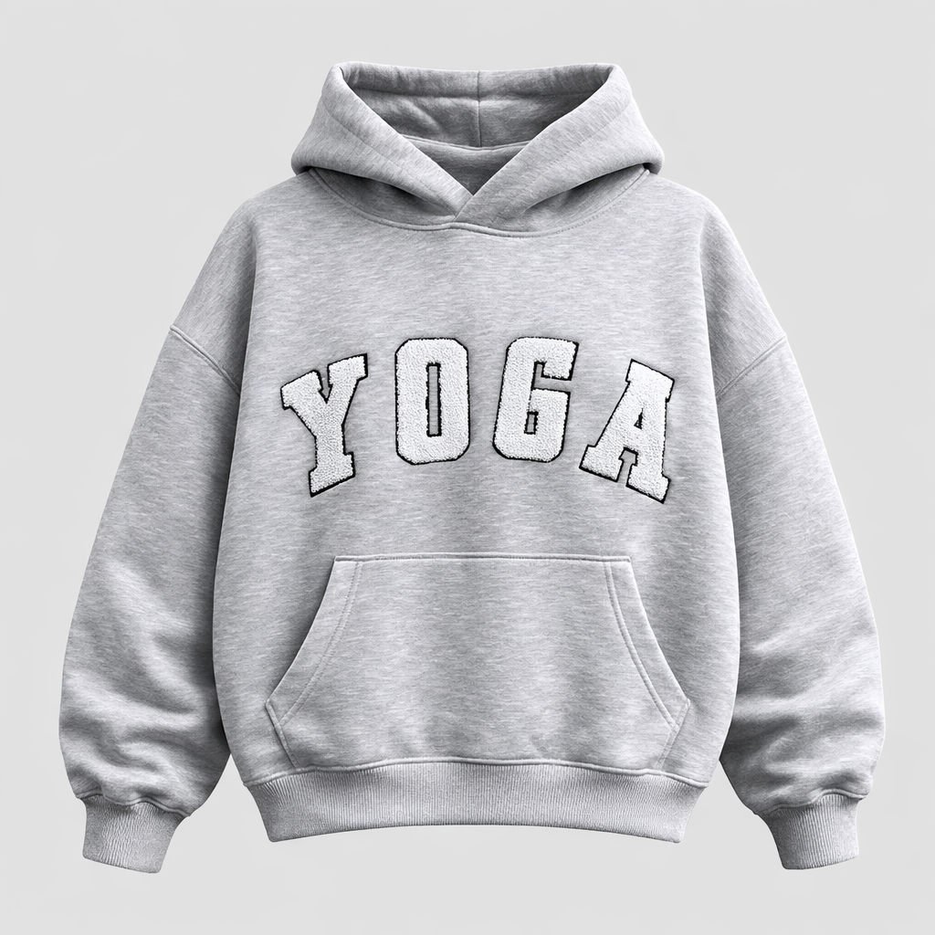 Zen Women's Yoga Hoodie with Trendy Print | Comfortable Cotton Pullover for Women