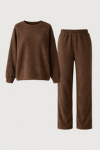 Ember Women's Cosy Fleece Pyjama Set | Long Sleeve Top & Comfortable Trousers