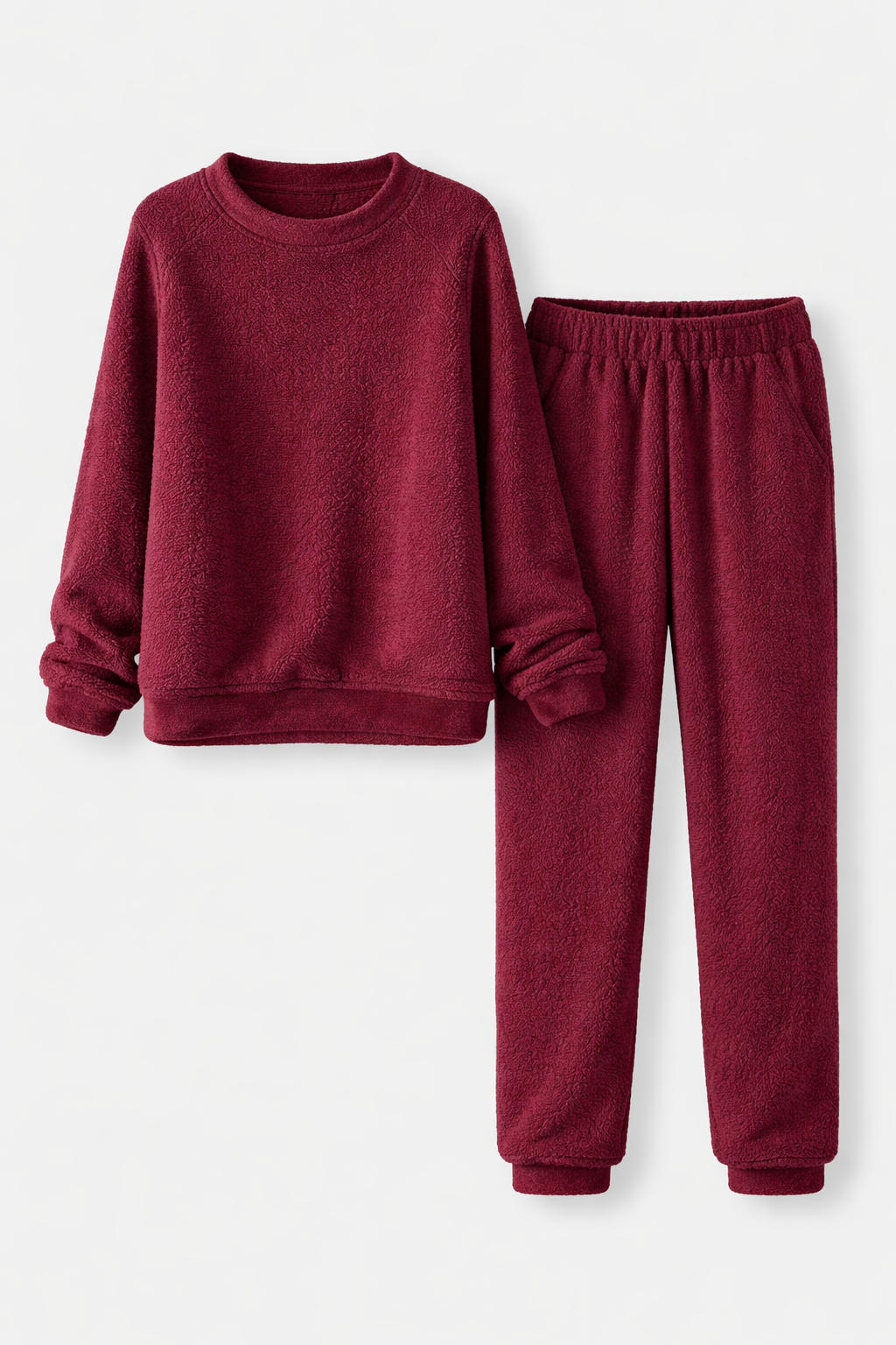 Ember Women's Cosy Fleece Pyjama Set | Long Sleeve Top & Comfortable Trousers