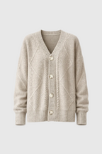 Lena Cardigan Femme – Soft Cashmere Buttoned Cardigan & Elegant Long Sleeves