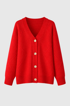 Lena Cardigan Femme – Soft Cashmere Buttoned Cardigan & Elegant Long Sleeves