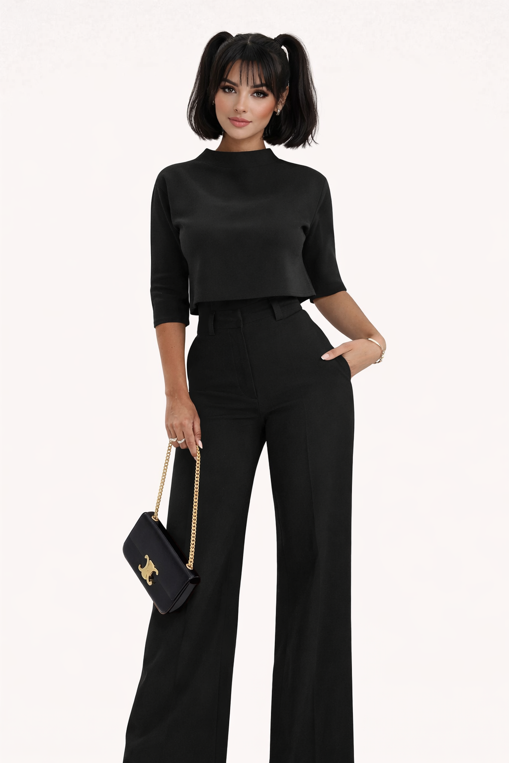 Isabela Women's Wide Leg Trouser Co-Ord Set | Tailored Two Piece | Smart Occasion & Going Out